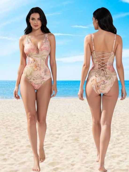 NWT Ta3 S Xlong plungey triangle contour cheeky swimsuit - Picture 8 of 12